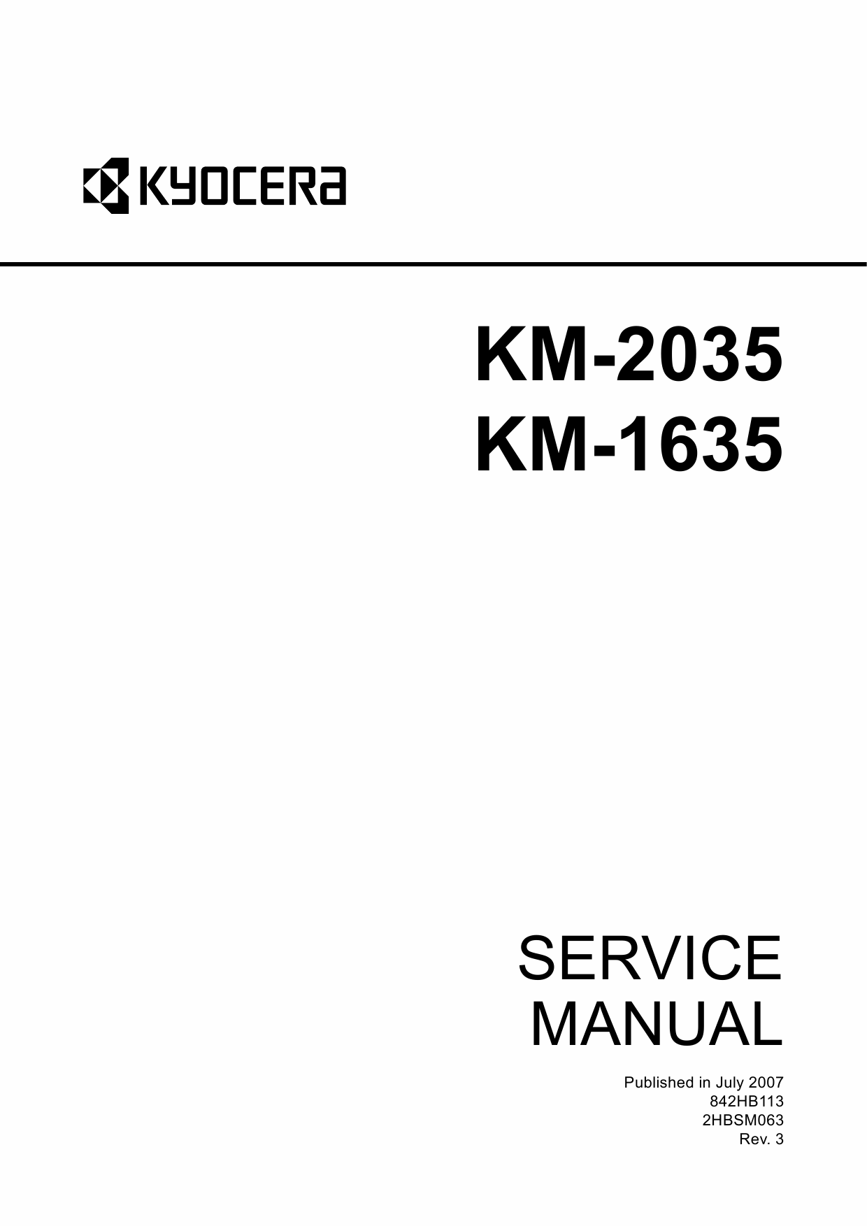 KYOCERA Copier KM-1635 2035 Service Manual-1